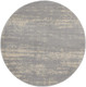 4' Gray And Beige Round Abstract Indoor Outdoor Area Rug