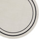 4' Ivory And Black Round Indoor Outdoor Area Rug