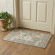 2' X 4' Green and Ivory Ogee Power Loom Distressed Area Rug