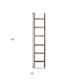 72" Gray Rustic Seven Step Wood Ladder Shelf