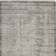 3' X 5' Ivory And Blue Geometric Distressed Area Rug With Fringe