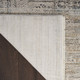 3' X 5' Ivory Brown And Gray Geometric Distressed Area Rug With Fringe