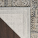 10' Ivory And Charcoal Medallion Distressed Runner Rug With Fringe