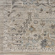10' Ivory Black And Taupe Southwestern Distressed Runner Rug With Fringe