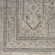 10' Ivory And Gray Medallion Distressed Runner Rug With Fringe