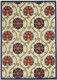 4' X 6' Navy Blue Beige Green Blue And Red Floral Indoor Outdoor Area Rug