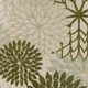 10' X 14' Ivory And Green Floral Indoor Outdoor Area Rug