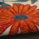 10' X 14' Ivory Orange Blue Green And Red Floral Indoor Outdoor Area Rug