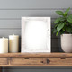 6" x 6" White Solid Wood Tabletop Picture Frame
