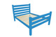 Caribbean Blue Solid Wood Queen Bed Frame