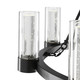 Black And Clear Candle Style Eight Light Metal Dimmable Smart Enabled Chandelier With Clear Shades