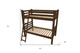 Brown Full Traditional Solid Wood Bunk Bed