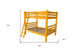 Yellow Full Over Full Solid Wood Bunk Bed