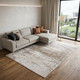 7' X 9' Gray and Beige Abstract Non Skid Area Rug