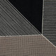 24" Black and White Geometric Cotton Throw Pillow  With Embroidery