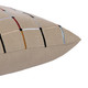 24" Beige Check Cotton Blend Throw Pillow With Embroidery