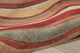 4' X 6' Ivory Tan And Red Striped Non Skid Area Rug