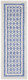 8' Ivory and Blue Geometric Distressed Non Skid Runner Rug
