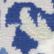 8' Ivory and Blue Geometric Distressed Non Skid Runner Rug