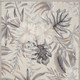 8' X 10' Gray Black And Ivory Floral Area Rug