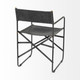 Black Leather Open Back Dining Arm Chair