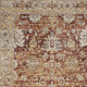 8' X 10' Rust Ivory And Blue Floral Medallion Distressed Area Rug