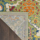 12' Green And Red Medallion Runner Rug