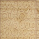 8' X 11' Ivory And Gold Floral Non Skid Area Rug