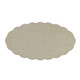50" Antiqued White Solid Wood Oval Distressed Coffee Table