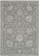 5' X 8' Ivory And Gray Floral Medallion Area Rug