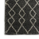 8' Charcoal and Ivory Chevron Shag Runner Rug