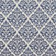 4' X 6' Navy Blue and Orange Ogee Distressed Non Skid Area Rug