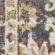 8' Charcoal Brown and Yellow Floral Distressed Runner Rug