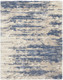 8' X 10' Light Blue Gray and Beige Abstract Shag Area Rug