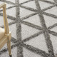 8' X 10' Charcoal And Gray Geometric Shag Area Rug