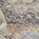 8' X 10' Charcoal Brown and Yellow Floral Distressed Area Rug