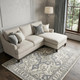 9' X 12' Cream Floral Power Loom Area Rug
