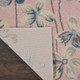 9' X 12' Pink Gray and Blue Floral Area Rug