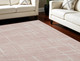 8' X 12' Pink and Ivory Abstract Distressed Non Skid Area Rug