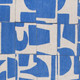 6' X 8' Blue and White Geometric Non Skid Area Rug