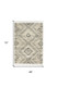 4' X 6' Beige And Gray Geometric Shag Non Skid Area Rug With Fringe