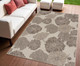4' X 6' Natural And Ivory Floral Indoor Outdoor Area Rug