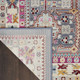 4' X 6' Ivory Pink And Gray Floral Distressed Area Rug