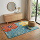 4' X 6' Yellow Floral Power Loom Area Rug
