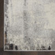 8' Ivory Black and Gray Abstract Non Skid Runner Rug