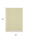 4' X 6' Cream Wool Shag Handmade Area Rug