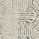 4' X 6' Navy Blue and Ivory Wool Abstract Area Rug