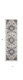 8' Ivory Black and Gray Floral Medallion Non Skid Runner Rug