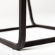 10" Clear Glass and Metal Frame Console Table
