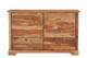 Three Piece Brown Solid Wood Bedroom Set